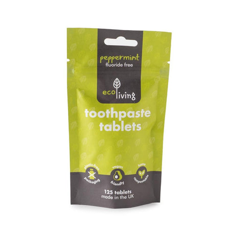 Ecoliving Toothpaste Tablets Fluoride Free - 125 tablets - Greenlands Health Store