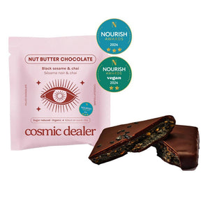 Black Sesame & Chai Chocolate Bite Organic Sugar Reduced 20g - Greenlands Health Store