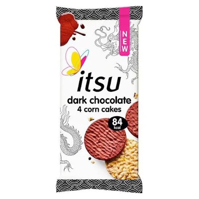 Dark Chocolate 4 Corn Cakes 68g - Greenlands Health Store