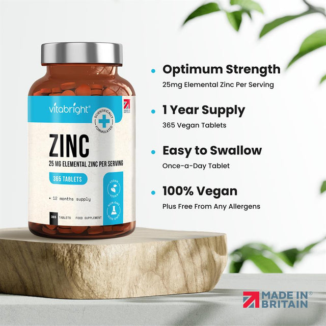 Zinc Bisglycinate with Copper - 25mg per tablet 400 tablets - Greenlands Health Store