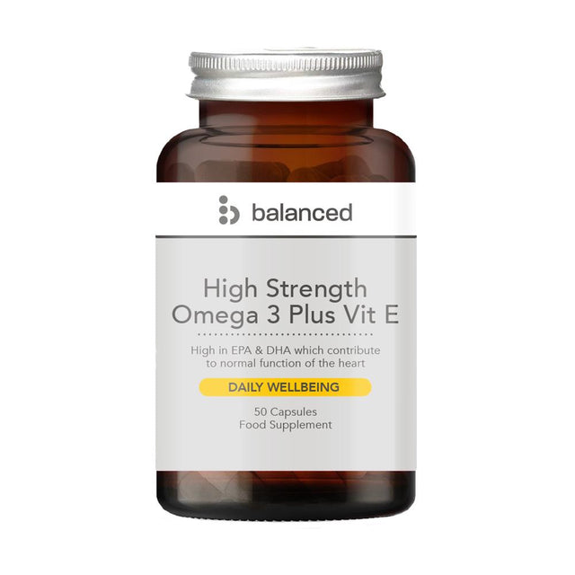 High Strength Omega 3 + Vit E 50 Gel Caps - Reusable Bottle - Greenlands Health Store