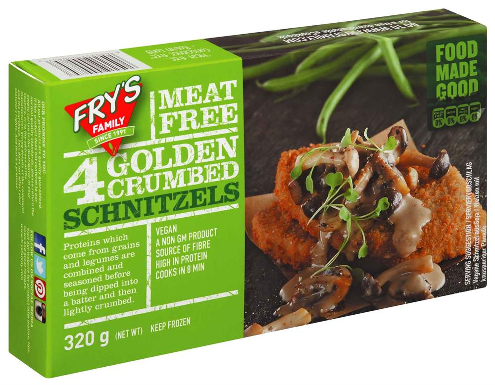 Golden Crumbed Schnitzel 320g - Greenlands Health Store