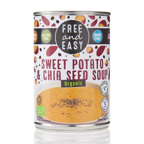 Free & Easy Organic Sweet Potato & Chia Seed Soup 400g - Greenlands Health Store