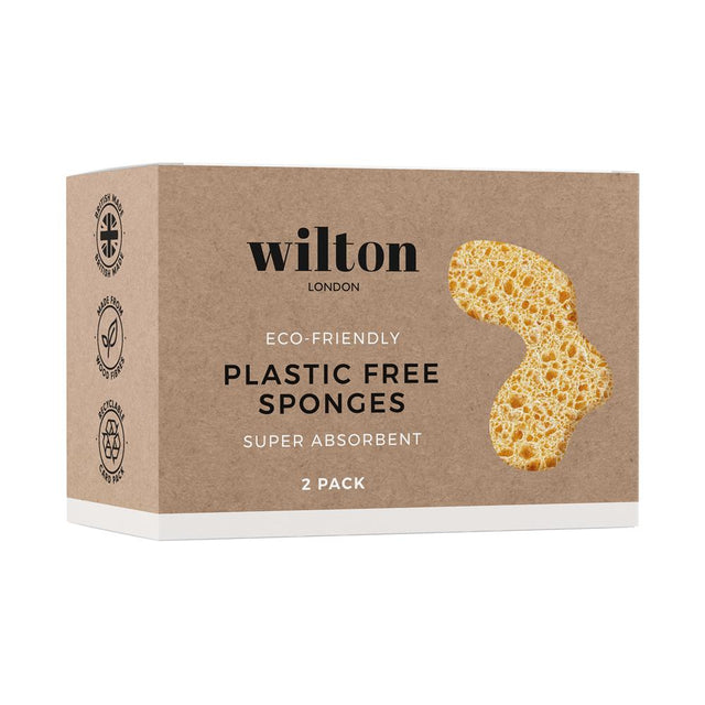 Wilton London Eco Plastic Free Sponge - Twin Pack - Greenlands Health Store