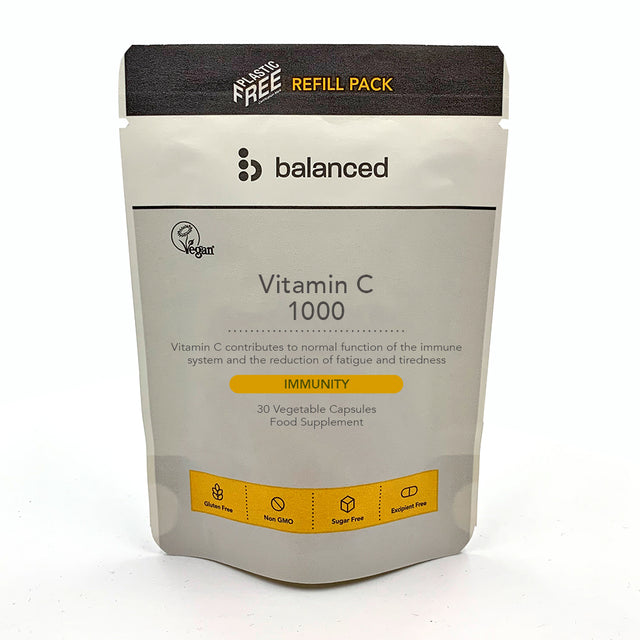 Vitamin C 1000 30 Veggie Caps - Refill Pouch - Greenlands Health Store