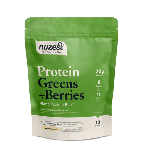 Protein Plus Greens + Berries Vanilla Caramel 300g - Greenlands Health Store