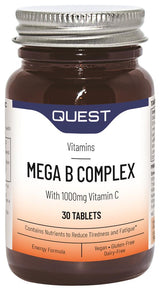 MEGA B COMPLEX + 1000mg VIT C 30 tabs - Greenlands Health Store