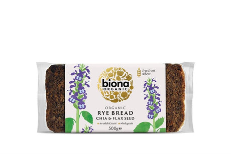 Organic Rye Bread with Chia & Flax Seed 500g - Greenlands Health Store
