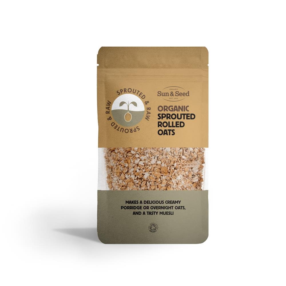Organic Sprouted & Raw Naked Rolled Oats 250g - Greenlands Health Store