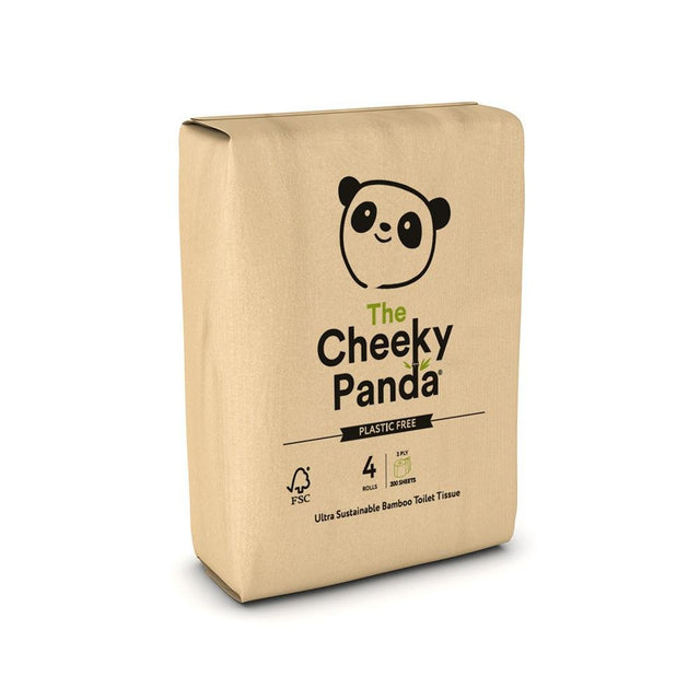 Plastic Free Ultra Sustainable Bamboo Toilet Roll - 4 Pack - Greenlands Health Store