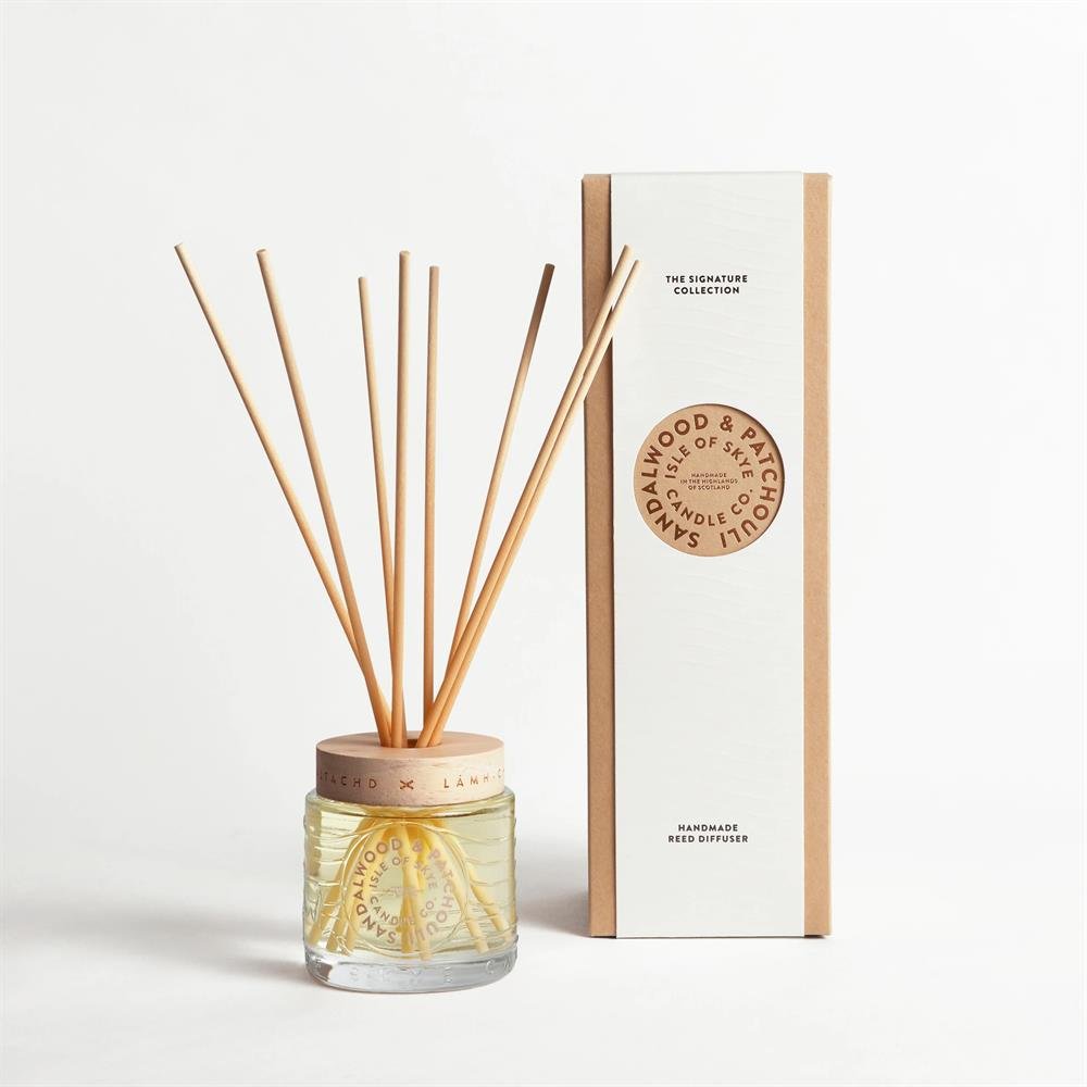 Sandalwood & patchouli Reed Diffuser 27cm x 8.5cm x 8.5cm - Greenlands Health Store
