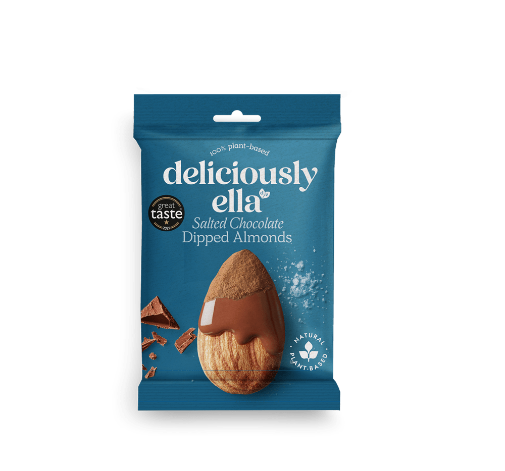 Deliciously Ella Salted Chocolate Dipped Almonds 27g - Greenlands Health Store