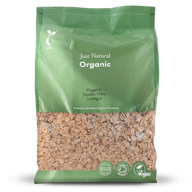 Organic Jumbo Oats 1000g - Greenlands Health Store
