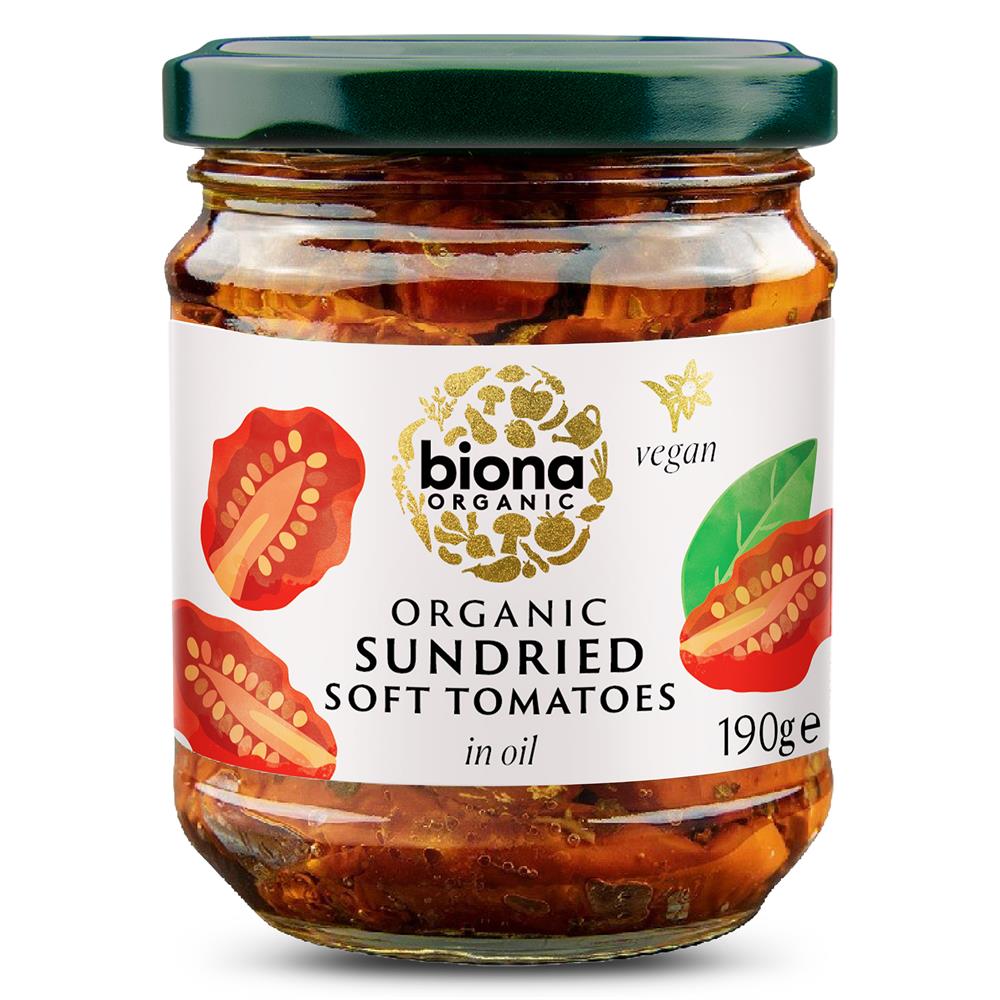 Biona Sundried Soft Tomatoes in Oil Organic 190g - Greenlands Health Store