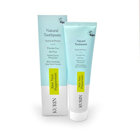 Fluoride Free Natural Aloe Vera Toothpaste 100ml - Peppermint - Greenlands Health Store