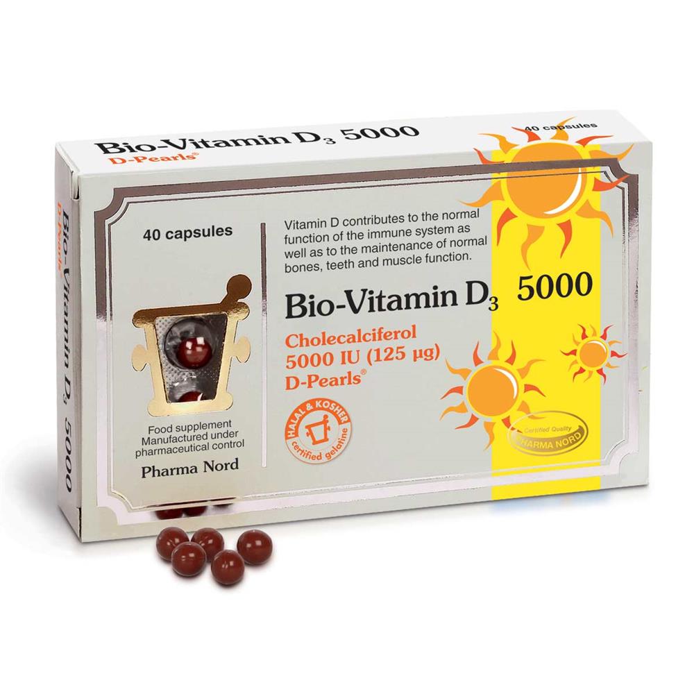 Bio - Vitamin D3 (Cholecalciferol) - 125mcg - 5000IU - Greenlands Health Store