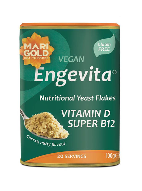 Marigold Super Engevita Vit D B12 Yeast Flakes Green - Greenlands Health Store