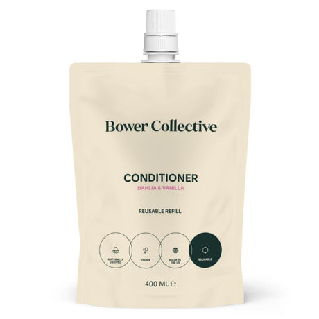 Dahlia & Vanilla Bower Natural Conditioner Refill 400ml - Greenlands Health Store