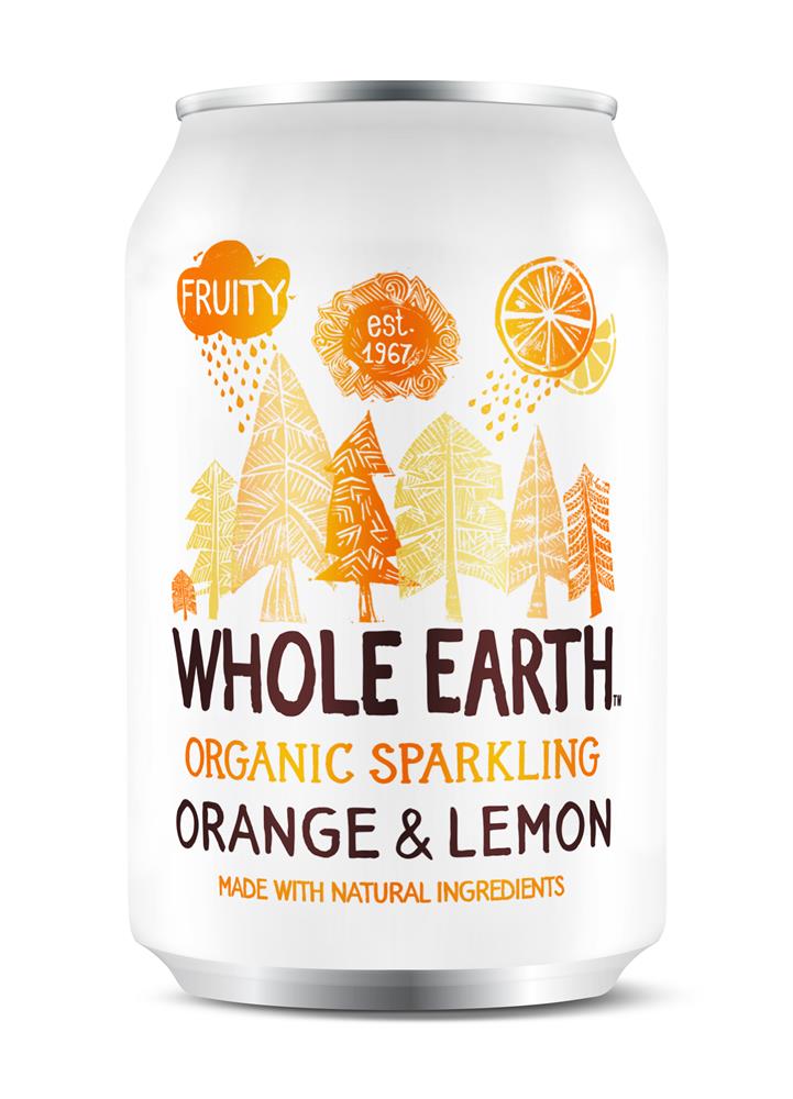 Whole Earth Organic Lightly Sparkling Orange & Lemon Drink 330ml - Greenlands Health Store