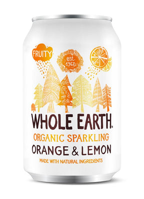 Whole Earth Organic Lightly Sparkling Orange & Lemon Drink 330ml - Greenlands Health Store