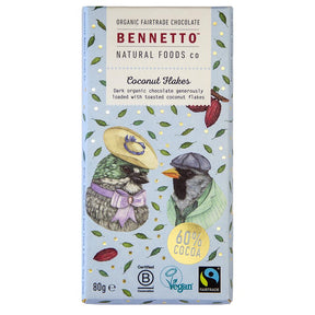 Organic Chocolate Bar Coconut Flakes 80g - Greenlands Health Store