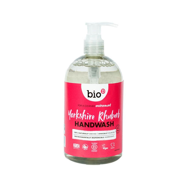 Bio - D Yorkshire Rhubarb Cleansing Hand Wash 500ml - Greenlands Health Store
