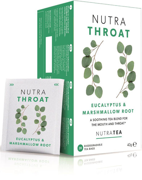 Nutra Throat Tea - 20 Herbal Tea Bags - Greenlands Health Store