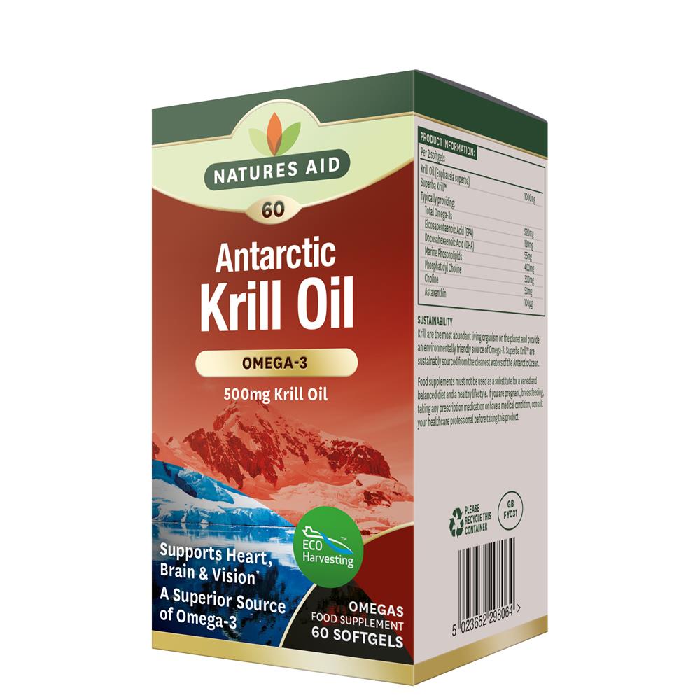 Krill Oil 500mg 60 Capsules - Greenlands Health Store