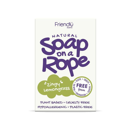 Lemongrass - Natural Soap On A Rope 125g - Greenlands Health Store