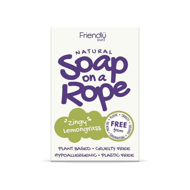 Lemongrass - Natural Soap On A Rope 125g - Greenlands Health Store