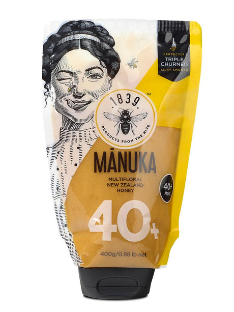 1839 MGO 40+ Multifloral Manuka Honey 400g POUCH - Greenlands Health Store