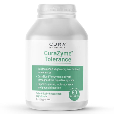 CuraZyme Tolerance is a vegan enzyme blend for food intolerances. - Greenlands Health Store