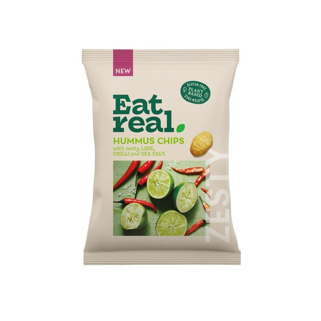 Eat Real Hummus Chips Chilli Lime and Sea Salt 110g - Greenlands Health Store