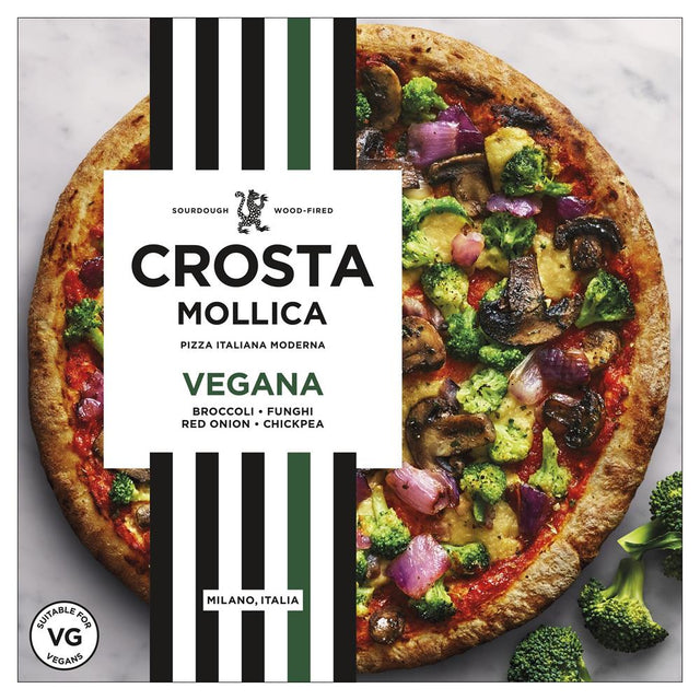 Pizza Vegana - Broccoli Red Onion Mushrooms and Chickpea 498g - Greenlands Health Store