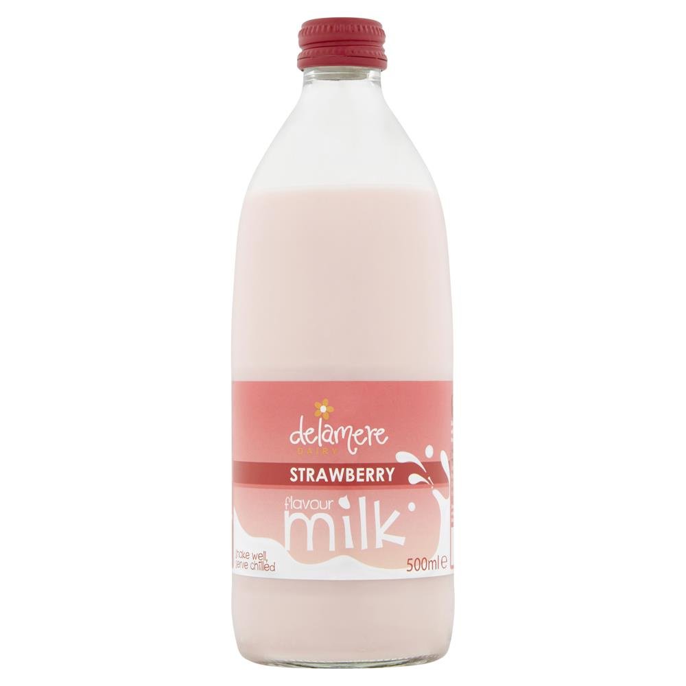 Delamere Dairy Strawberry Flavoured Cows Milk 500ml - Greenlands Health Store
