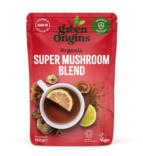 Organic Super Mushroom Blend 100g - Greenlands Health Store