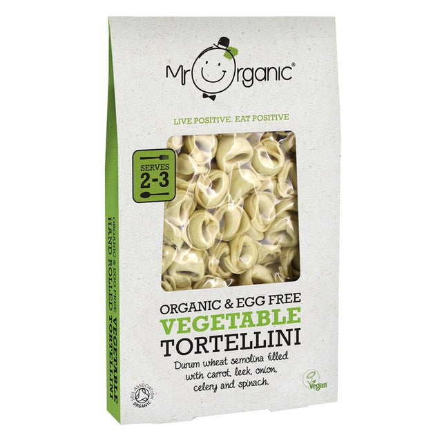 Mr Organic Egg Free Tortellini with Vegetables 250g - Greenlands Health Store