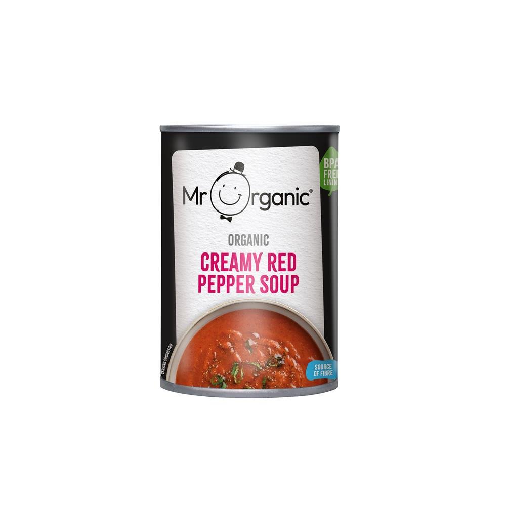 Mr Organic Creamy Red Pepper Soup 400g - Greenlands Health Store