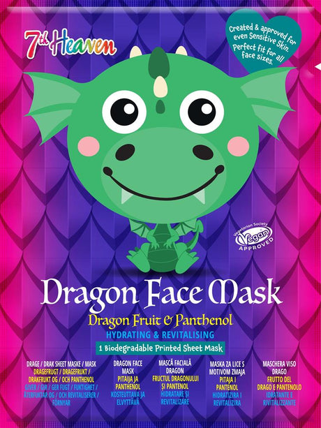 7th Heaven Dragon Animals Face Sheet Mask - Greenlands Health Store
