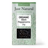 Organic Black Peppercorns (Box) 25g - Greenlands Health Store