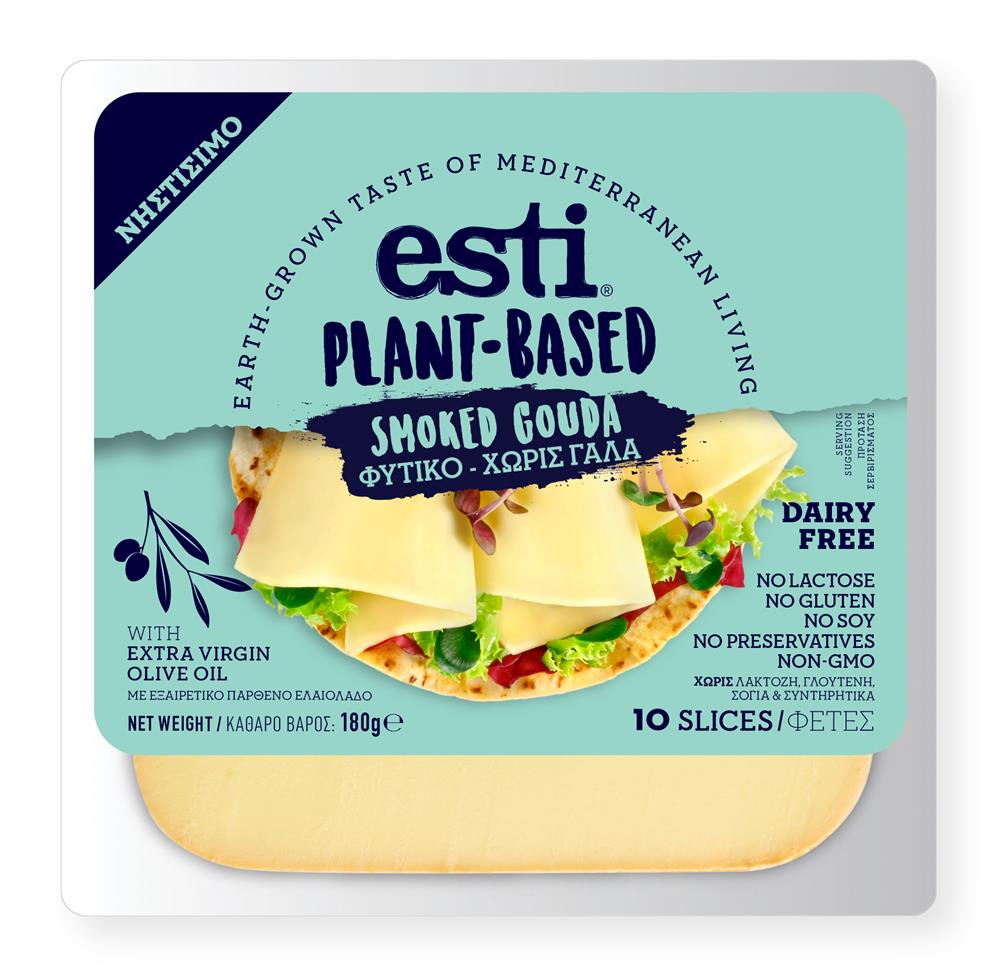 Esti Plant Based Smoked Gouda Flavour Slices 180g - Greenlands Health Store