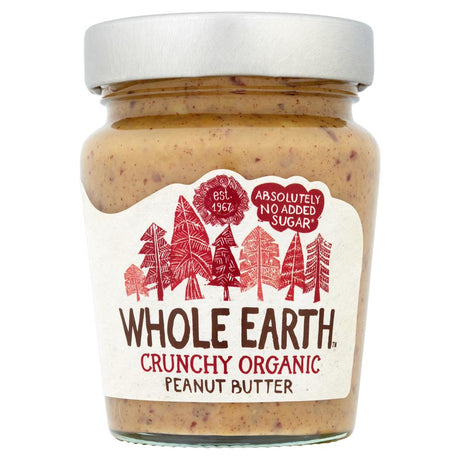 Whole Earth Crunchy Organic Peanut Butter 227g - Greenlands Health Store