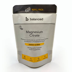 Magnesium Citrate 60 Veggie Caps - Refill Pouch - Greenlands Health Store