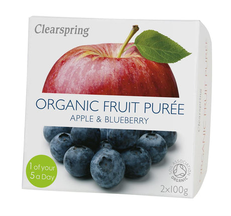 Organic Fruit Puree Apple & Blueberry (2x100g) - Greenlands Health Store