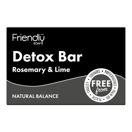 Detox Bar - Activated Charcoal 95g - Greenlands Health Store