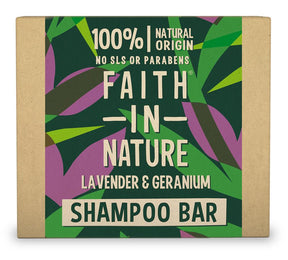 Faith in Nature Shampoo Bar Lavender & Geranium 85gm - Greenlands Health Store