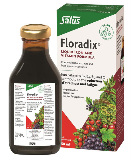 Floradix liquid iron formula 250ml - Greenlands Health Store