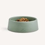 A sturdy food and water dog bowl. Olive Green. 1 large bowl - Greenlands Health Store