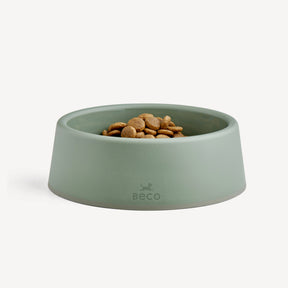A sturdy food and water dog bowl. Olive Green. 1 large bowl - Greenlands Health Store