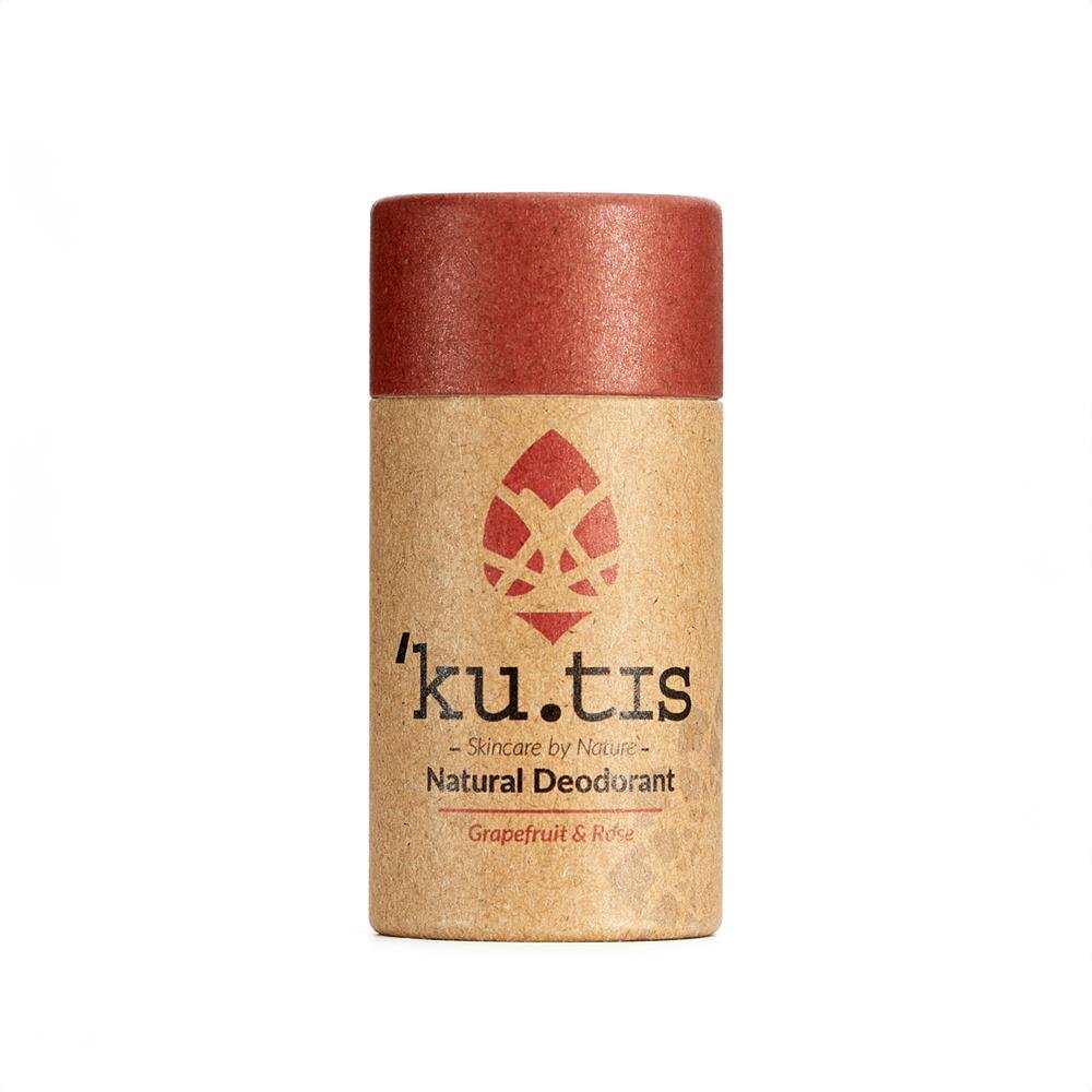Plastic Free Natural Beeswax Grapefruit & Rose Deodorant 55g - Greenlands Health Store